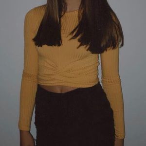 Yellow hollister long sleeve
